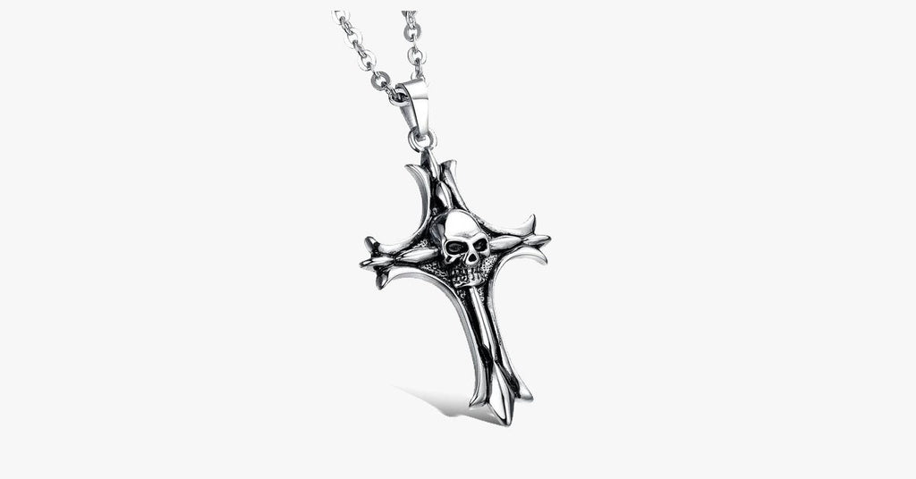 Cross Skull Stainless Steel Pendent - FREE SHIP DEALS