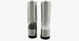 Pair of Brushed Stainless Steel Electric Grinders - Salt & Pepper - FREE SHIP DEALS