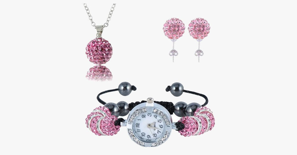 Crystal Watch Balla Pendant Set - FREE SHIP DEALS