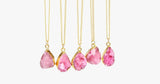 Pink Druzy Stone Necklace