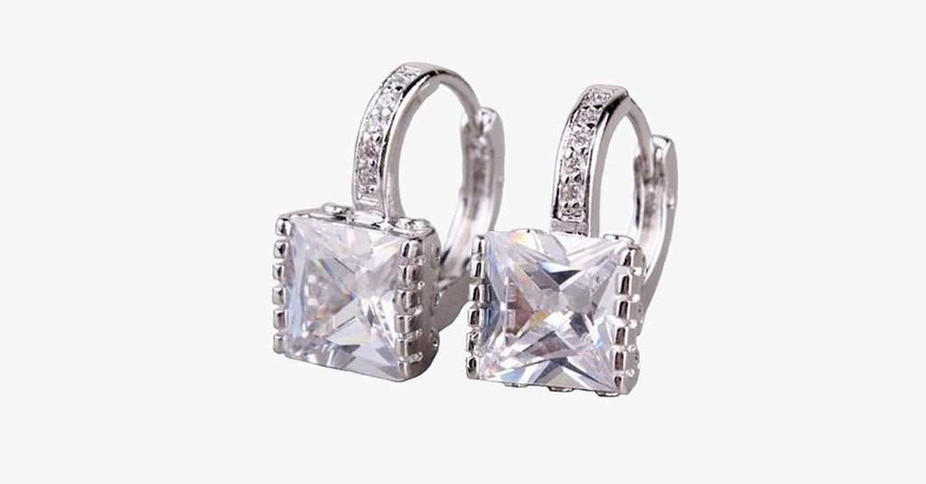 Shiny Crystal Hoop Earring