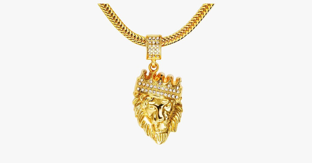 Crown Lion King Pendant Necklace - FREE SHIP DEALS