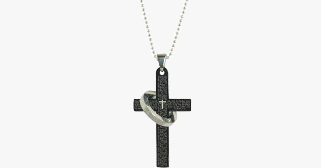Printed Cross Ring Pendant - FREE SHIP DEALS
