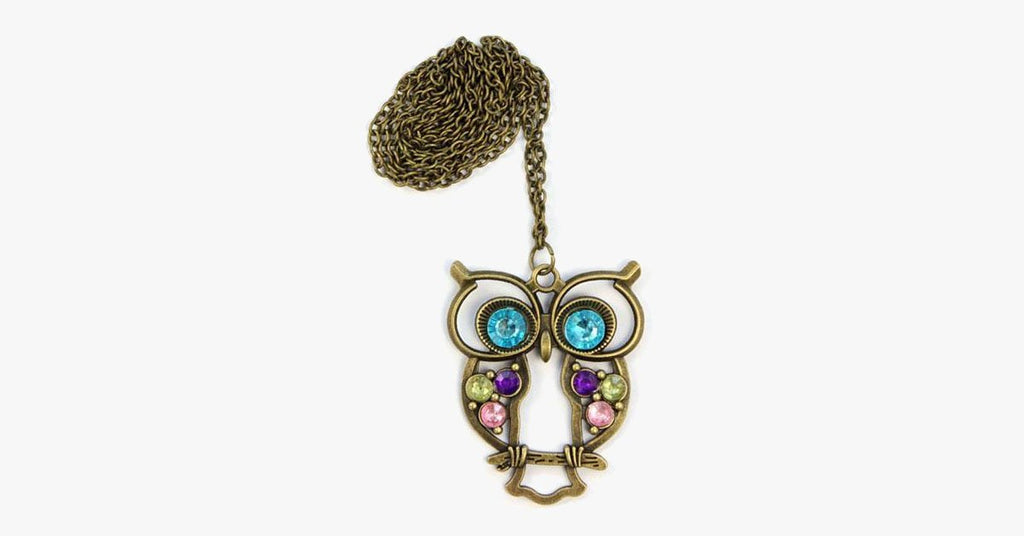 Blue Eyes Owl Pendant - FREE SHIP DEALS