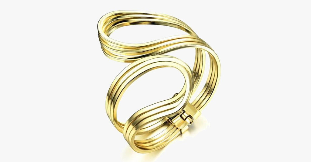Gold Punk Hip Hop Bangle - FREE SHIP DEALS