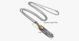 Stainless Steel Double Feather Pendant