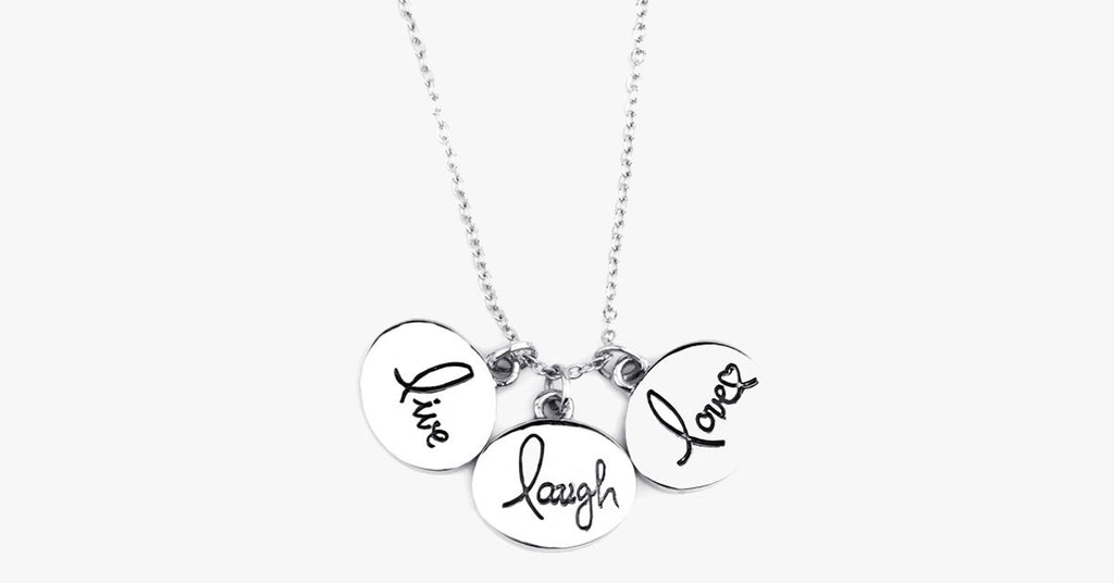 Live Laugh Love Circle Pendant - FREE SHIP DEALS