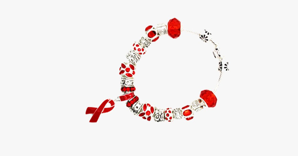 Red Ribbon Awareness Bracelet