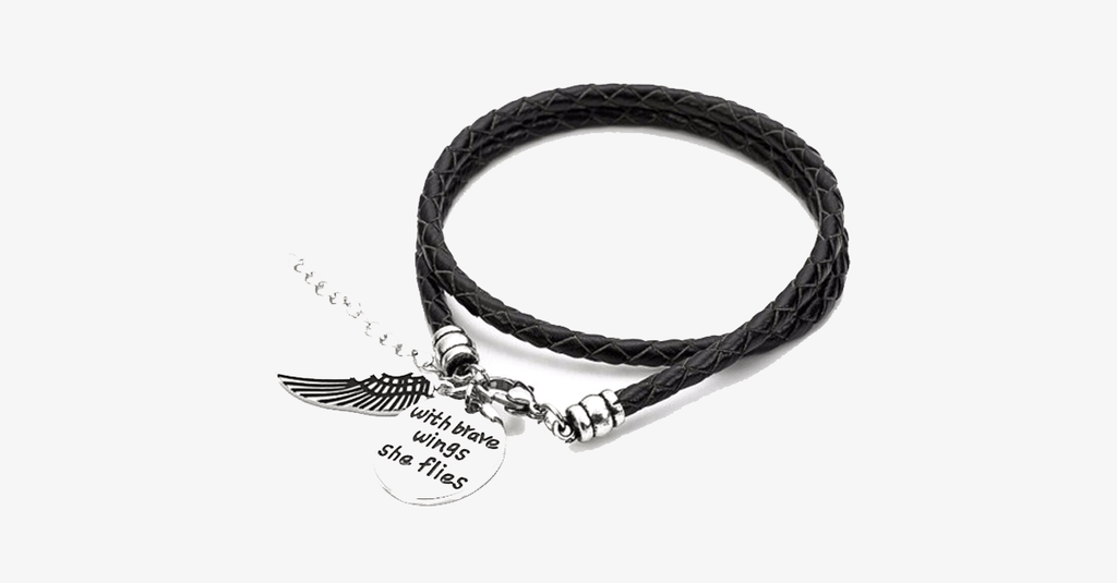 Brave Wings - Hand Stamped Bracelet - FREE SHIP DEALS