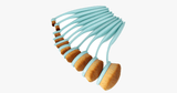10 Piece Baby Blue Oval Brush Set - FREE SHIP DEALS