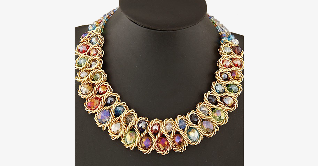 Big Choker Double Bead Necklace - FREE SHIP DEALS