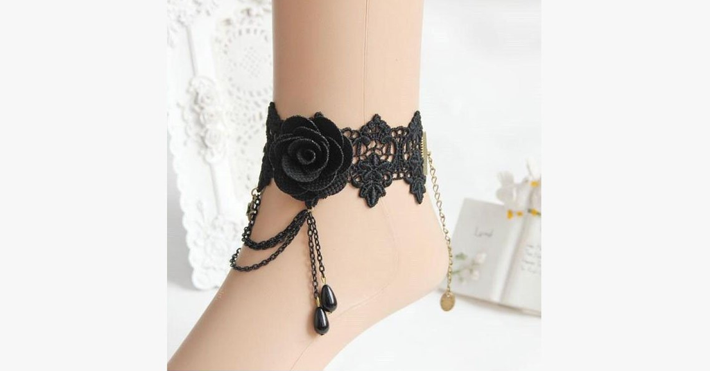 Dark Rose Anklet - FREE SHIP DEALS