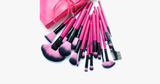 Hot Pink 24 Piece Make Up Brush Set - FREE SHIP DEALS