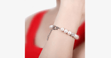 Silver And Pearl Bracelet