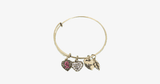 Pink Ribbon Charm Bangle