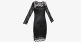 Women's Slim Fit 3/4-Sleeved O-Neck Lace Dress - FREE SHIP DEALS