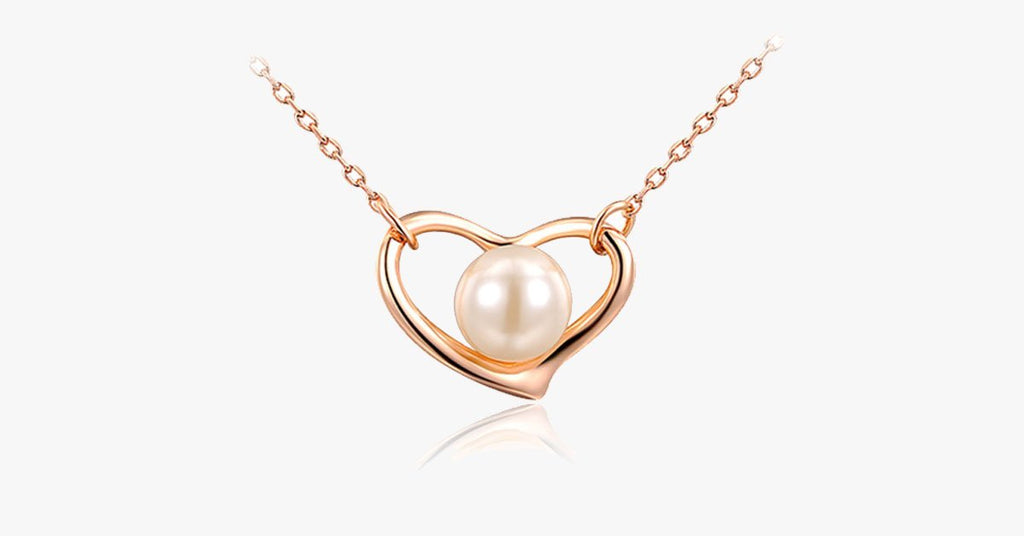 White Pearl Heart Pendant - FREE SHIP DEALS