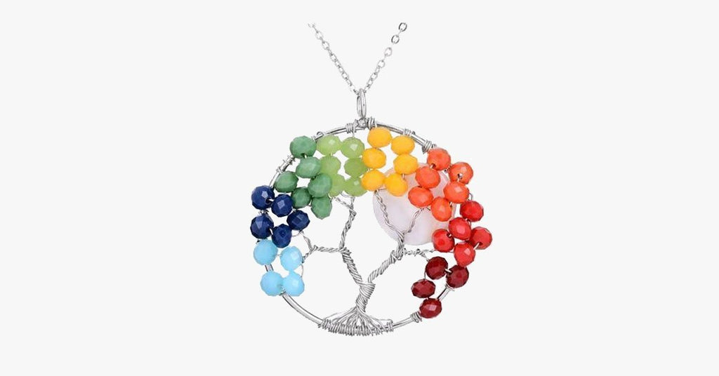 Wisdom Tree Quartz Pendant Necklace - FREE SHIP DEALS
