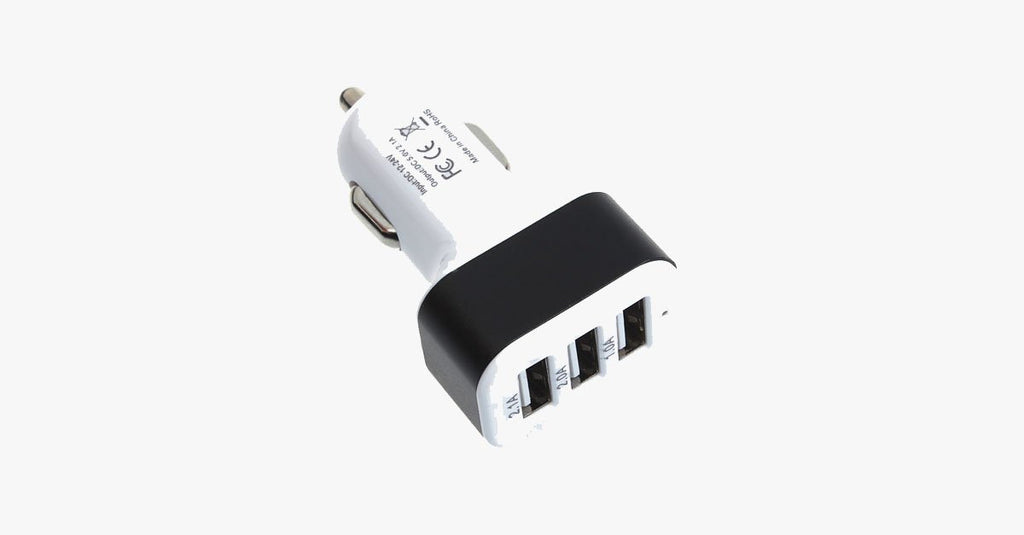 Universal 3-Port USB Car Charger Adaptor - FREE SHIP DEALS