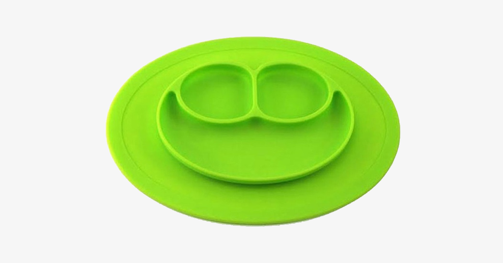 Silicone Feeding Placemat and 3-Section Plate