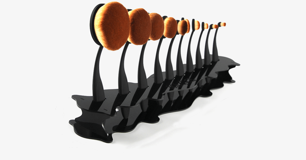 Oval Brush Set Holder Row Stand - FREE SHIP DEALS