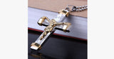 24K Gold Plated Two Tone Cross Pendant - FREE SHIP DEALS