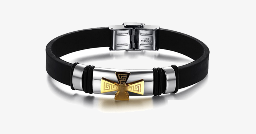 Golden Cross Stainless Steel Men's Bracelet - FREE SHIP DEALS