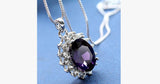 3 Carat Handcrafted Alexandrite Pendant with Silver Plated Chain - FREE SHIP DEALS