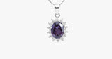 3 Carat Handcrafted Alexandrite Pendant with Silver Plated Chain - FREE SHIP DEALS