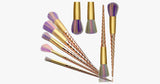 5 Piece Gold Twisted Unicorn Makeup Brush Set - FREE SHIP DEALS