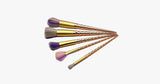 5 Piece Gold Twisted Unicorn Makeup Brush Set - FREE SHIP DEALS