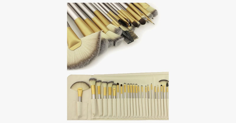 Crushed Mocha 24 Piece Brush Set - FREE SHIP DEALS