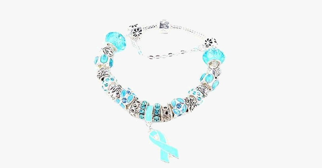 Blue Ribbon Awareness Bracelet - FREE SHIP DEALS