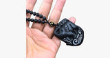 Natural Obsidian Elephant Necklace - FREE SHIP DEALS