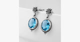 Vintage Aquamarine Flower Earring - FREE SHIP DEALS