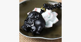 Natural Obsidian Elephant Necklace - FREE SHIP DEALS