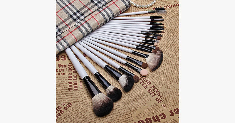 Professional 20Pc Brush Set with Voguish Case - FREE SHIP DEALS