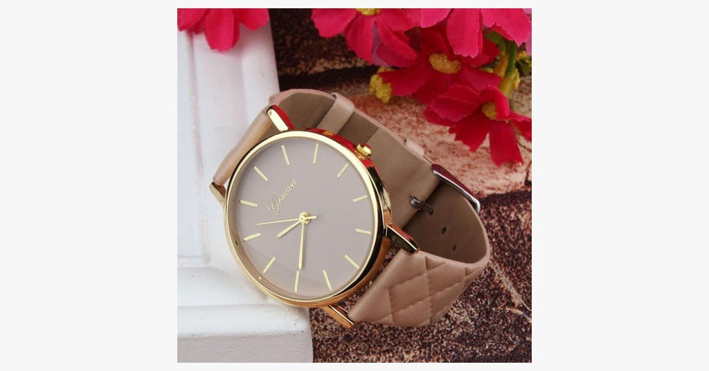 Checkers Faux Leather Watch - FREE SHIP DEALS