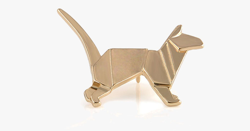 Golden Cat Origami Pin - FREE SHIP DEALS