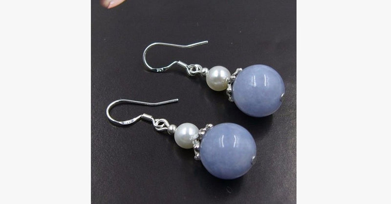 Aquamarine Pearl Drop Earring - FREE SHIP DEALS