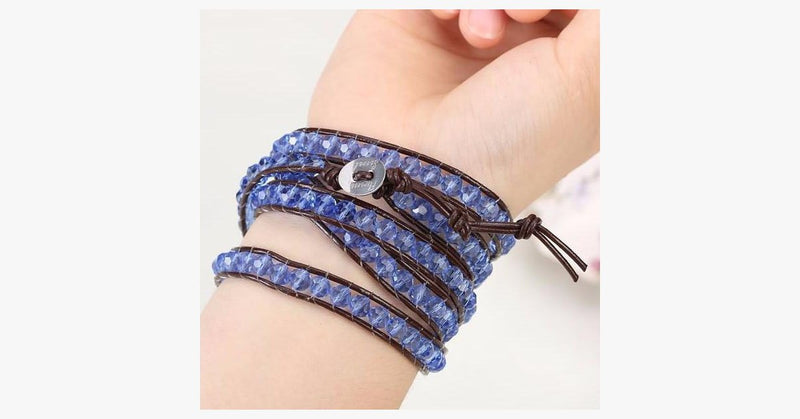Blue Thunder Wrap Bracelet - FREE SHIP DEALS