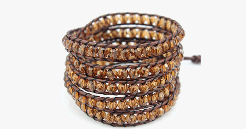 Golden Crystal Wrap Bracelet - FREE SHIP DEALS