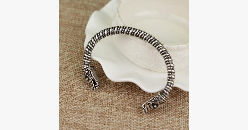 Two Headed Wolf Cuff Bangle - FREE SHIP DEALS