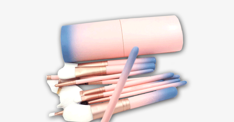 12 Piece Pink Ombre Brush Set - FREE SHIP DEALS