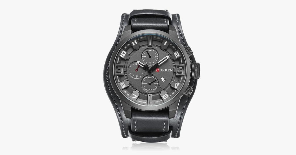 Leather Strap Black Watch - FREE SHIP DEALS