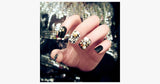 Black Rhinestone Finished Nails - FREE SHIP DEALS