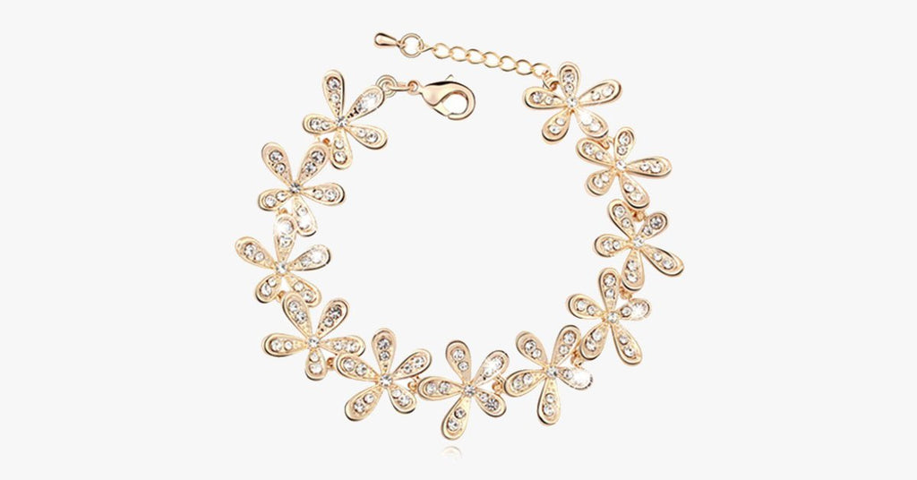 Crystal Daisy Bracelet - FREE SHIP DEALS