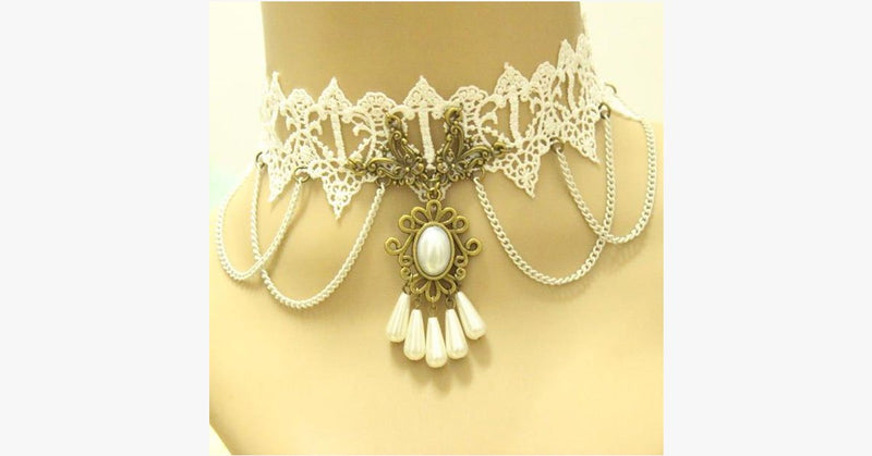White Pearl Choker - FREE SHIP DEALS
