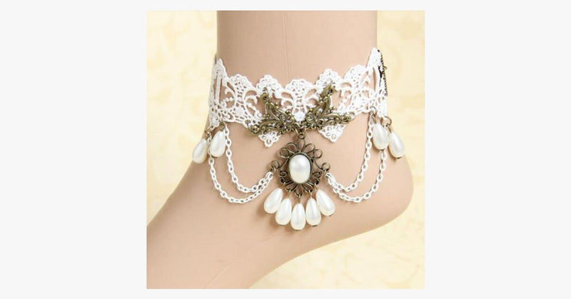 White Pearl Anklet - FREE SHIP DEALS