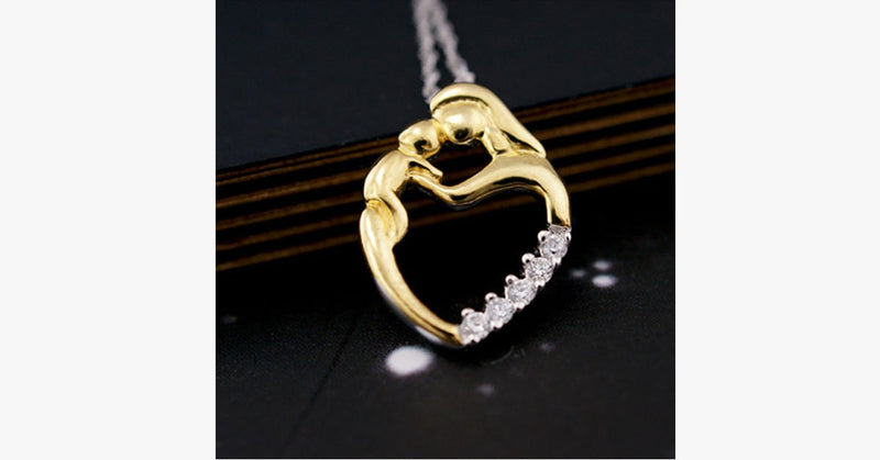 Mother Baby Love Heart Pendant - FREE SHIP DEALS